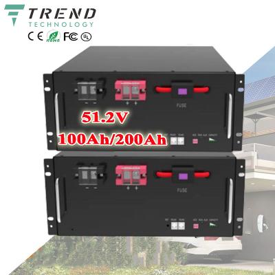 China Home Solar Powered 100Ah 200Ah 48V 51.2V Lifepo4 OH Cell Rechargeable Battery System/Energy Storage Lithium Ion Battery Pack 100 for sale