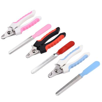 China Viable Wholesale Dog Cat Nail Scissors Pet Nail Care Clipper and Folder Tool Pet Nail Care Set for sale