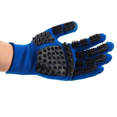 China Pet Viable Bath Grooming Clean Cleaning Glove Pets Hair Deshedding Brush Gloves Pet Grooming Tool for sale