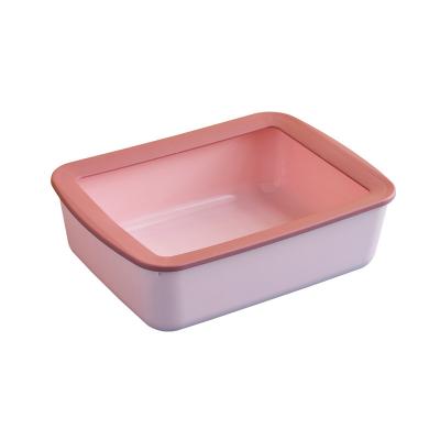 China Viable Manufacturer Cat Litter Box Small Large Semi Closed Cat Toilet Cat Litter Box for sale