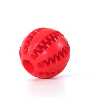 China Hot Selling Viable Rubber Chew Ball Dental Care Durable Natural Chewing Toy Teeth Cleaning Pet Dog Toy for sale