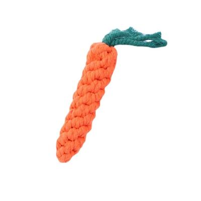 China Hot Selling Viable Supply Cotton Carrot Pet Chewing Toy Interactive Dog Rope Toy Dog Toy for sale