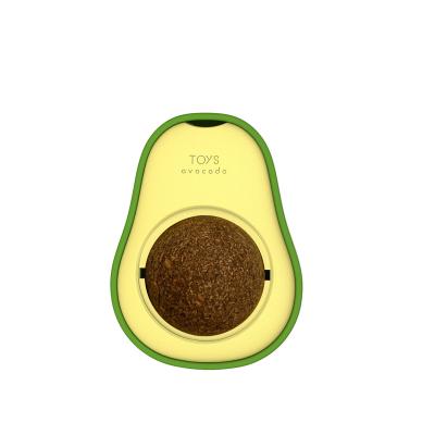 China Viable Hot Selling Avocado Imitated Cat Toy Mint Ball Avocado Shape Cat Chew Play Toy Cat Toy for sale