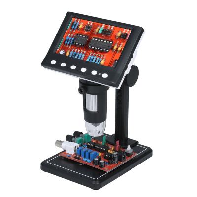 China 1000x USB Digital Electronic Microscope 4.3inch LCD Display Show 8 LED Stand For PCB Motherboard Repairer 4.3 inch High Screen for sale