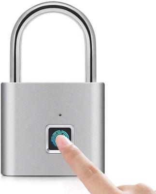 China Shopify Anti Fingerprint Lock IP65 Theft Security Padlock Zinc Alloy Keyless Waterproof Door Padlocks Anti Bike Smart Lock for sale