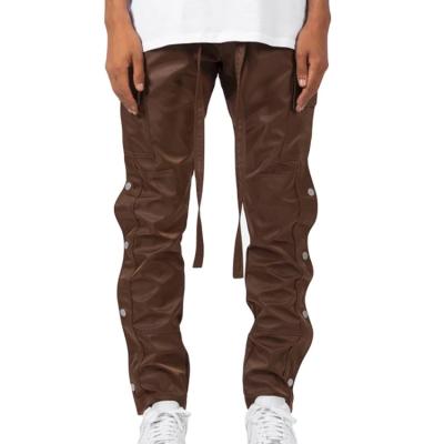 China QYOURECLO Logo Trousers Nylon Anti-wrinkle Snap Button dDetail Relax Fit Hiphop Mens Zipper Cargo Pants for sale