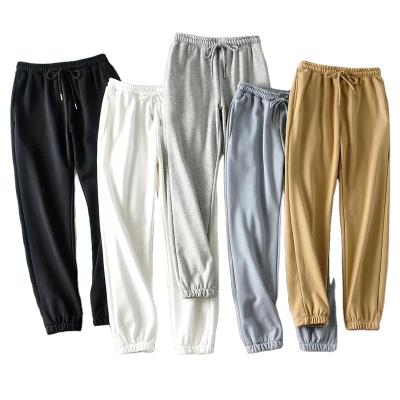 China Streetwear Cotton Loose Knitted Casual Women Stacked Pants Custom Anti-wrinkle QYOURE Logo Pantalones Para de mujer for sale