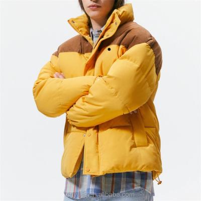 China QYOURECLO QUICK DRY Wholesale Custom Design No Hood Patch Thick Heavy Winter Men's Stripper Jackets Simple White Down for sale