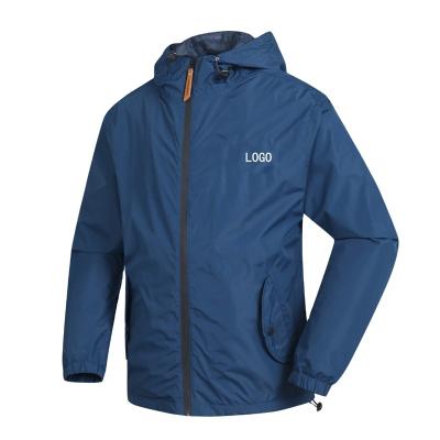 China QYOURECLO Logo Print Polyester Nylon Hiking Men's Custom Casual Waterproof Anorak Outdoor Rain Jacket QUICK DRY for sale