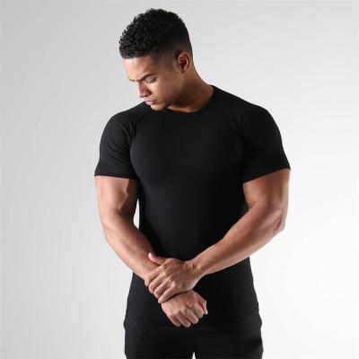 China Custom Fitness Mens Gym Workout Anti-wrinkle QYOURE MTS01 Camisetas Masculina Cotton Polyester Brands T-shirts for sale