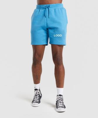 China Custom simple unisex summer cotton fleece joggers Anti-wrinkle QYOURECLO logo pastel color polyester men's flat shorts for sale