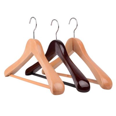 China Behind Doors/On Walls Low MOQ LOGO Customized Factory Wholesale Good Price Non-Slip Wooden Clothing Hanger for sale