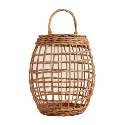 China Sustainable Cheap Wholesale Cotton Rope Oval Shape Woven Mushroom Storage Basket for sale