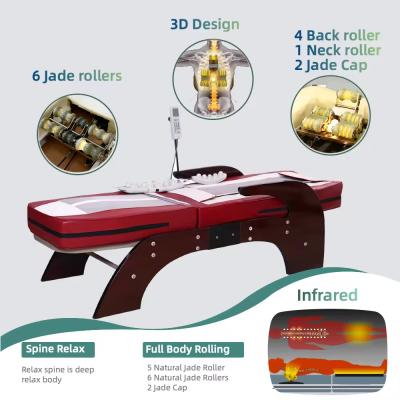 China Manufacturer S Shape Chiropractic Jade Roller Massager Electric Thermal Spine Infrared Massage Bed Table for sale