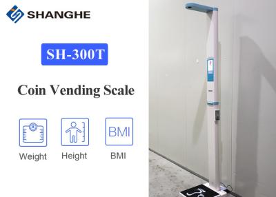 China Coin Vending Digital Body Weight Scale With Height Rod , High Print Speed Body Weight Analyzer for sale