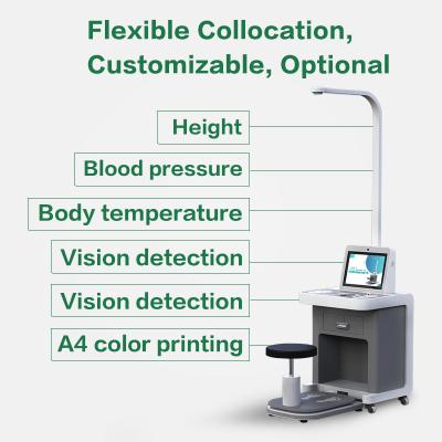 China Verificação de pressão sanguínea eletrônica da altura BMI da escala ultrassônica do peso corporal acima do quiosque à venda
