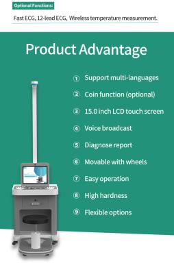 중국 체중과 키 몸 분석 건강 진단 키오스크 장치 스케일 살찐 측정 판매용