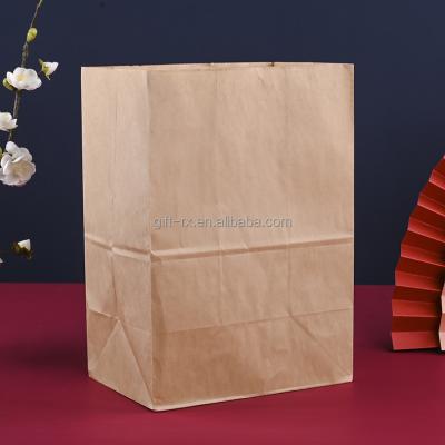 China Recyclable Recyclable Kraft Paper Bag With Your Own Logo , Custom Shopping Paper Bag For Food With Handle for sale