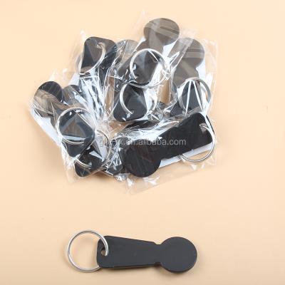 China Best Quality Europe BSCI SGS Supermarket Plastic Chip Best Price Key Chain for sale