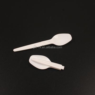 China Best Food Grade Iceream Spoon Viable Selling Disposable Collapsible Folding Spoon for sale