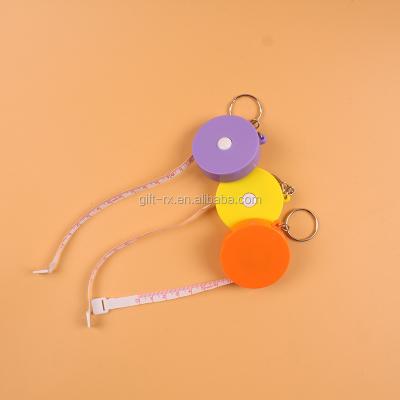 China 60 inch plastic tape measure 150cm 60 inch push button round case soft retractable plastic tape measure for sale