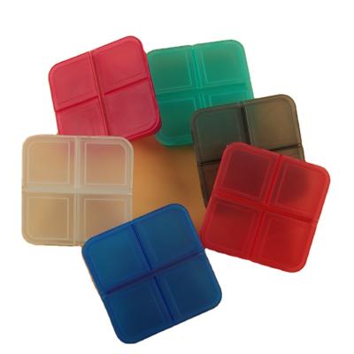 China Viable Mini Portable Plastic Pill Storage Capsule Medicine Case Small Plastic Pill Box With Divider for sale