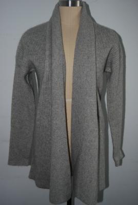 China Open Round Neck Ladies Cardigan Sweater With Long Sleeve Computer Plain Knitted for sale