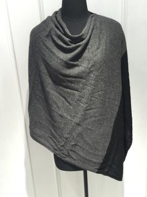 China Black Grey Sleeveless Poncho Cardigan Sweater For Women Adults Autumn / Winter for sale