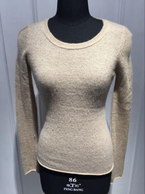 China Ladies Cashmere Knitwear , Round Neck Long Sleeve Spring Cashmere Sweaters Women for sale