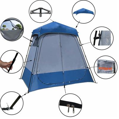 China Extended Type Waterproof Portable Sports Pop Up Tent Outdoor Camping Privacy Shower Toilet Tents For Camping for sale