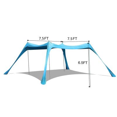 China Extended Type Large Expandable Portable Beach Sun Shelters With High Quality For Sale for sale