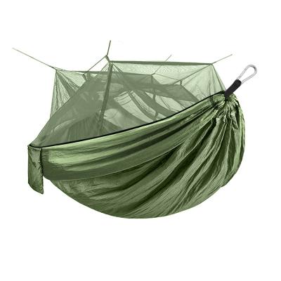 China New adult encrypted outdoor camping hammock with mosquito net mosquito repellent camping mesh hammock for sale