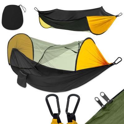 China Fashionable New Outdoor Automatic Opening Gear-Opening Double Nylon Camping Hammock for sale