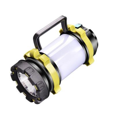 China Double LED Light Source Camping Super Bright Camping Outdoor Portable Lantern With USB Rechargeable Mobile Emergency Light for sale