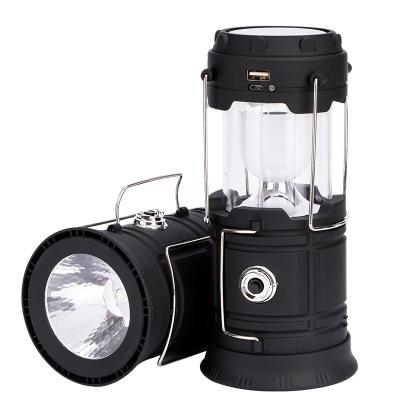 China New Multifunctional Portable Outdoor Portable Camping Lantern LED USB Foldable Solar Power Fill Lamp for sale