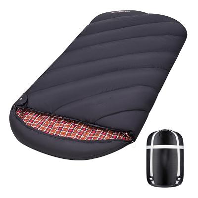 China Envelope waterproof hooded flannel camping warm outdoor sleeping bag for sale for sale