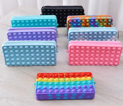 China Fashion Hot Selling Pop It Stationery Box Children Favorite Large Capacity Drop Resistant Pencil Case for sale