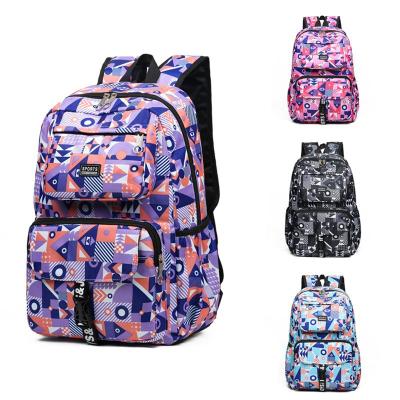 China Wholesale New Anti-theft Girl's Wholesale Anti-theft Light Pink Schoolbag Large Capacity Backpack Travel Oxford Cloth Casual School Bag for sale