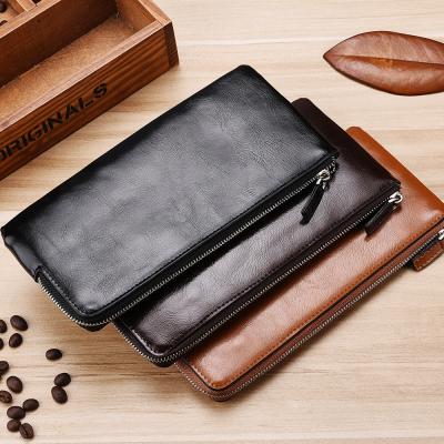 China Wholesale Soft Earphone Hole Wallet For Men High Capacity PU Coin Phone Storage Bag Earphone Hole Design Credit Card Holder for sale