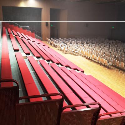 China Hot HDPE factory direct stadium telescopic electric bleachers school benches for sale for sale