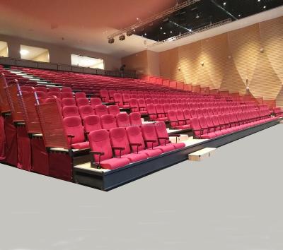 China Fireproof Amphitheater Telescopic Boom Seating Retractable Stand for sale