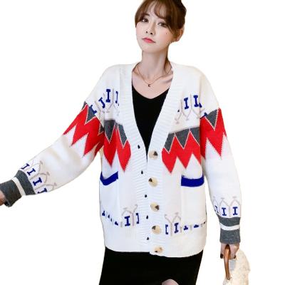 China Y114# Anti-wrinkle Sweater Coat Cardigan Length Ethnic Women's Retro Retro Loose Female Pocket Jackets And New Winter for sale