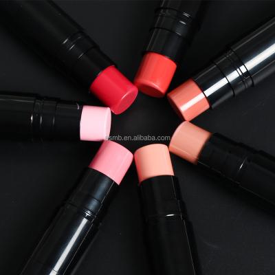 China New arrived raincoats blush stick container with brush private label custom logo vegan blush on make up for sale