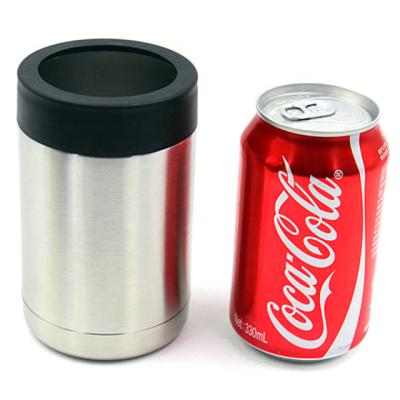 China Disposable Insulated Can Cooler with Two Foam Can Sleeves 18/8 Stainless Steel Beer Holder Fits 12 oz Cans & Bottles for sale