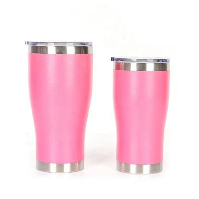 China Disposable 20oz Waist Stainless Steel Tumbler with lid Vacuum Insulated Tumbler Double Wall Travel Mug Coffee Cup for Hot Beverage for sale