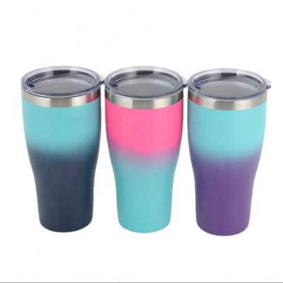 China Sustainable 20oz Waist Tumbler Cup Double Wall Vacuum Insulated Travel Mug Bulk, Stainless Steel Powder Coated Tumblers for sale