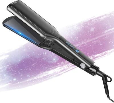 China Custom OEM Max Hair Irons Titanium Super Wide 2.2 Inch Flat Iron Professional Wholesale Hair Straightener for sale