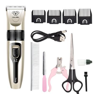 China Dog Hair Stocked Clippers Grooming (Pet/Cat/Dog/Rabbit) Haircut Trimmer Razor Set Pet Cordless Rechargeable Professional for sale