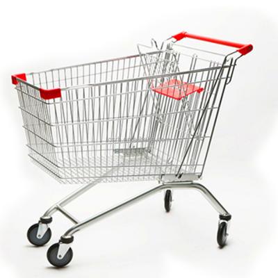 China RH-SE180 1000*585*980mm Unfolding 180L Grocery Cart For European Shopping Trolley for sale