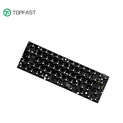 China Qmk Service Type C RGB 3 Pin 5 Pin Hot Swap Wired GK64 Pin Keyboard Custom Keyboard PCB GK64X PCB GK64X Products Multilayer Layer Design Custom PCB for sale